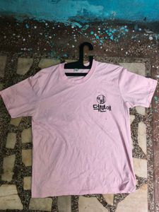 oversized Tshirt Baby Pink Colour