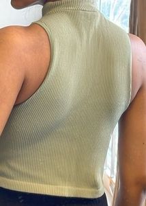 Zara Green Turtle Neck Tank Top