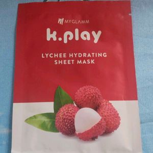 5 Pieces Of MyGlamm LYCHEE HYDRATING SHEET MASKS