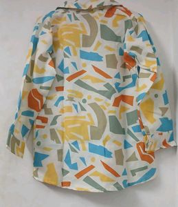 Patterned Button-Up Shirt