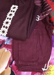 Elegant Maroon Kurta Set