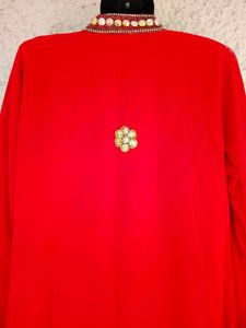 Royal Red Cape Gown