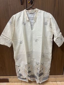 Elegant White Kurta Coord set