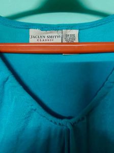 Blue V-Neck Top
