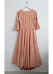 Peach Embroidered Kurta