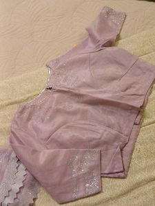 Mauve Saree With Blouse
