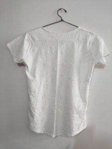 White Embroidered Top