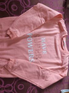 Peach Slogan Sweatshirt