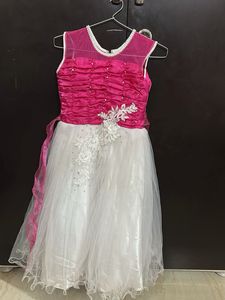 Pink & White Party Dress