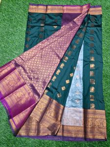 Kanjivaram Dark Green Saree