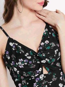 Berrylush Fit &amp; Flare Blackless Mini Dress