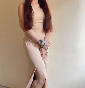 Elegant Beige Maxi Dress