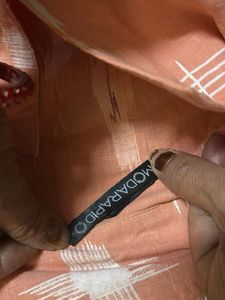 Peach Printed Kurta