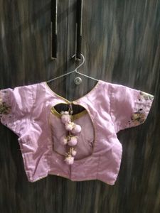 Elegant Embroidered Lavender Saree