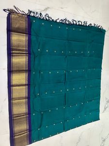 Kanjeevaram Silk Saree Sea Green And Blue