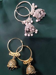 Hoop Jhumka Earrings