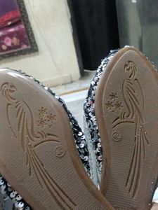 Sparkly Silver Flats