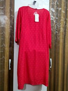 Red Printed Kurta