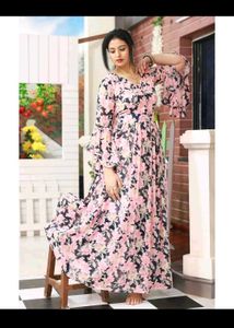 Floral Print Maxi Dress For Women