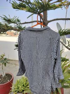 Checkered Embroidered Shirt
