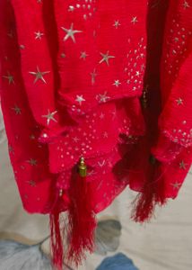 Pink Dupatta With Tessels