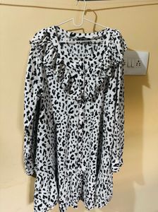 White and Black Zudio Dress- XXL