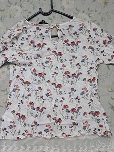 Floral Print Lace Top