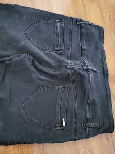 Black  Denim Like Pant