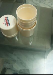 Glass Plate And 4cup Set