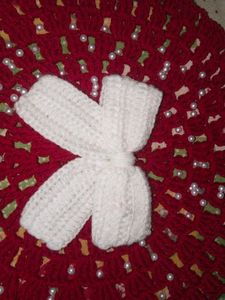 Crochet Back Clip with White Bow
