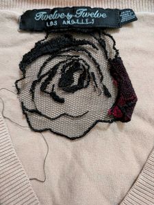 Cute floral white lace Top