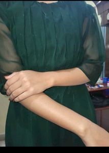 Elegant Green Ethnic Gown part xl georgette