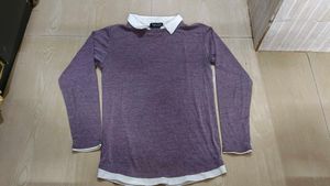 Long-sleeved collared shirt