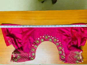 💕Pink Embellished Sari Blouse💕
