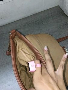 Brown Quilted Crossbody Bag