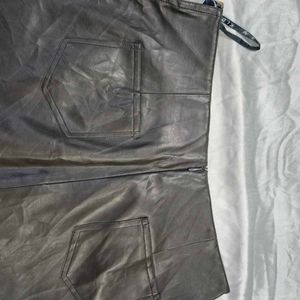 Y2K Leather Brown Skirt