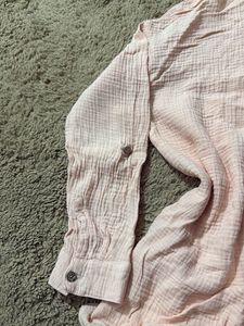 Peach Button-Down Top