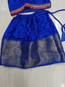 Blue Kids Lehenga Choli Set
