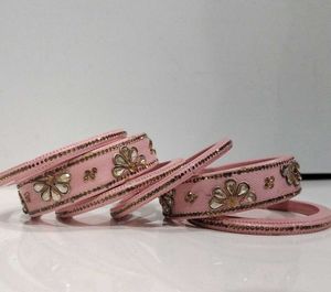 Peach Lakh Bangle Set