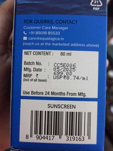 Aqualogica Sunscreen Mist