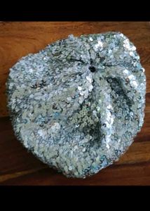 Silver Beret Hat