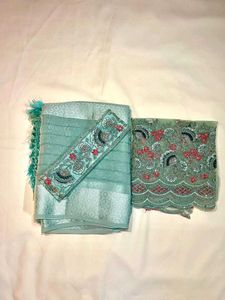Teal Embellished Pakistani Suit