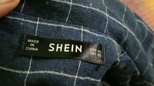 Plaid Blazer Shein