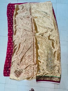 FOR DIWALI New Red Silk Saree