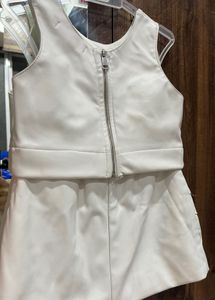 White Dress Skirt Nd Top