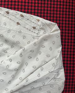 Embroidered-Sequin Patterned Long Sleeve Shirt