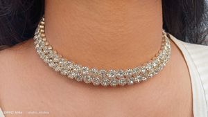 Sparkling Rhinestone Choker Necklace