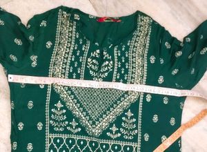 Green Printed Kurti