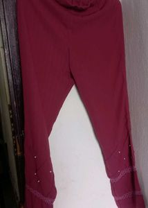 Maroon Embroidered Kurti Set