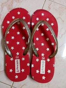 Cute Red Star Flip-Flops Size 5